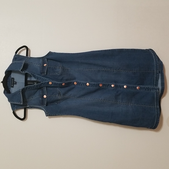 INC Sleeveless Denim Shirtdress - 8 - Picture 3 of 8